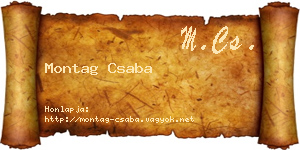 Montag Csaba névjegykártya